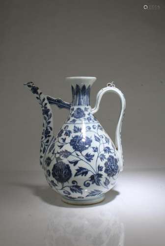 A Blue & White Porcelain Teapot