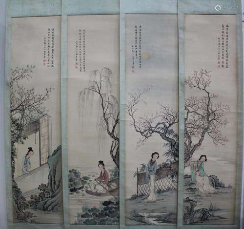 A Set of Four Chinese Painting