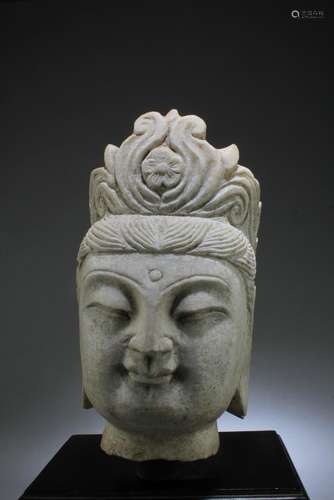 A Stone Buddha Head, Tang Dynasty