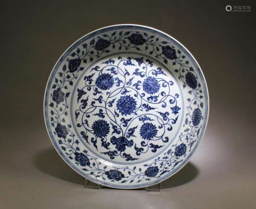 A Blue & White Porcelain Plate