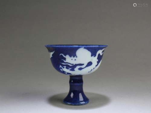 Chinese Porcelain Stem Cup