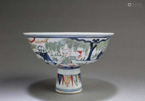 Chinese Porcelain Stem Bowl