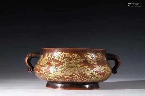 A Gilt Bronze Incense Burner