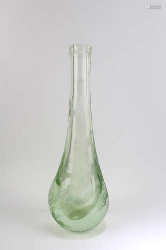 A Carved Glass Vase