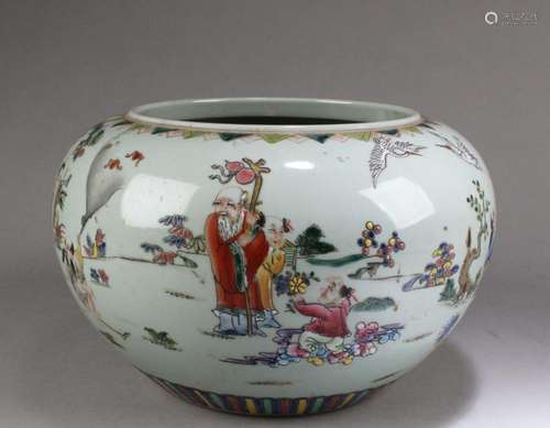 Chinese Famille Verte Porcelain Jar