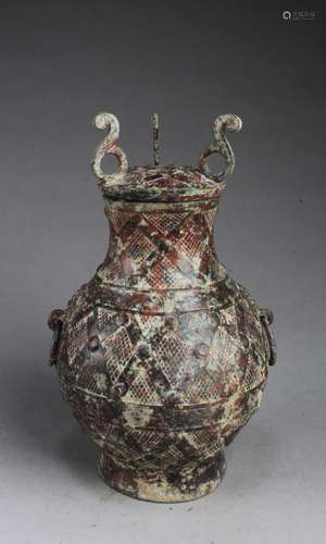 A Bronze Jar with Lid