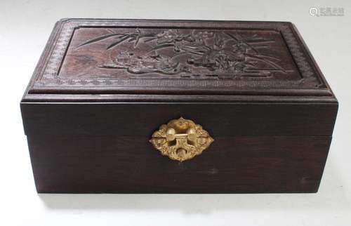 Chinese Hardwood Rectangular Box