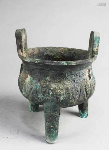 Chinese Bronze Tripod Censer