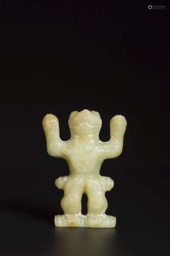 A jade figure ornament