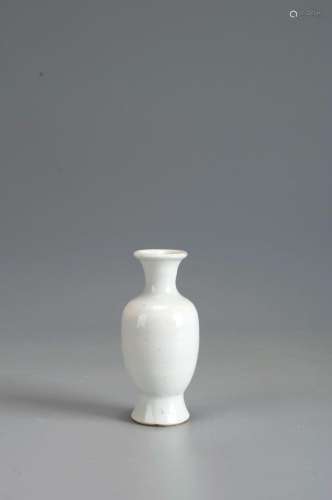 A white porcelain vase