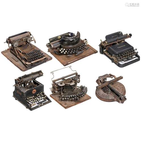 6 American Typewriters for Restoration or Spare Parts