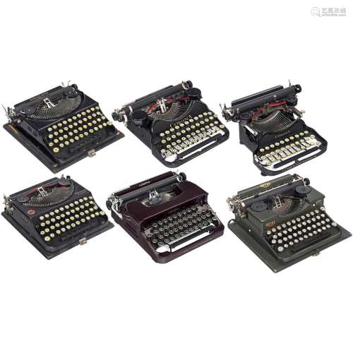 6 American Portable Typewriters