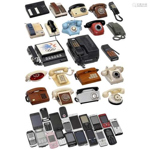 Collection of Designer Telephones, c. 1940–80