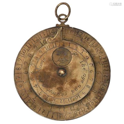 An English Brass Multi-Component Perpetual Calendar, late 18...