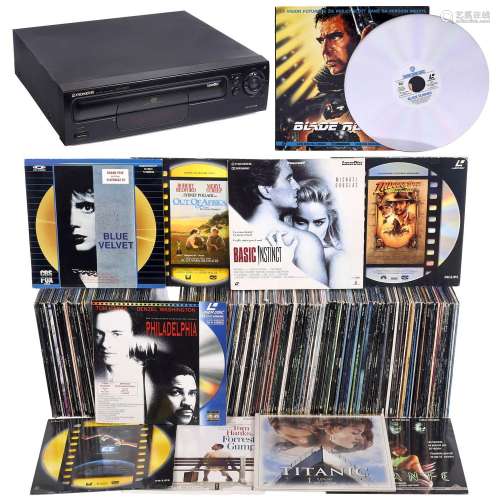 Pioneer CLD-S310F Laser Disc Player with 198 Laser Discs, c....