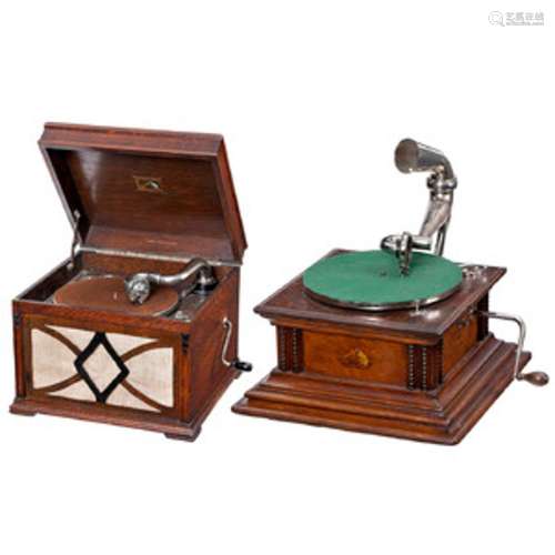 2 His Master's Voice Gramophones