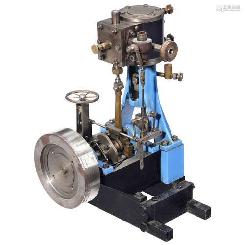 Precision Model of a Vertical Steam Engine with Spring-Retra...