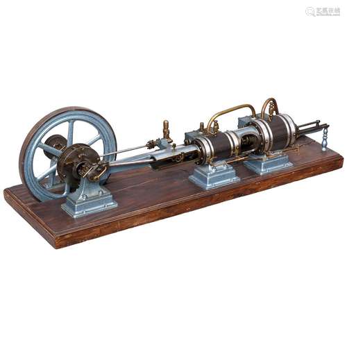 Large Model of a Live-Steam Tandem Compound Steam Engine, c....