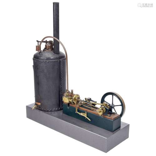 Large Live-Steam Model of a Tandem Engine with Boiler, c. 19...