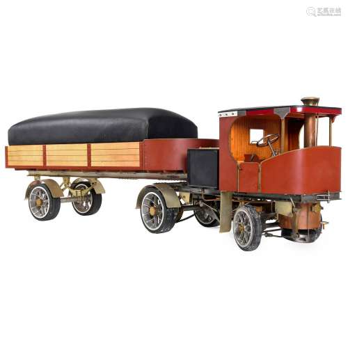 Two-Inch Scale Model of a Clayton Undertype Steam Wagon with...