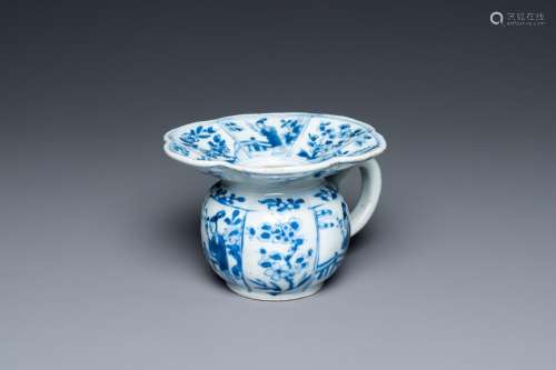 A Chinese blue and white spittoon, Kangxi