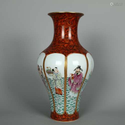 Qianlong Period of Chinese Qing Dynasty An Enamel vase