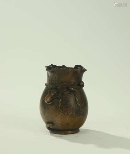 The Chinese Qing Dynasty ·Copper Brush Pot】