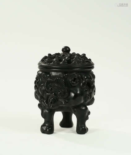 The Chinese Qing Dynasty Rosewood Hollowed Aroma Burner