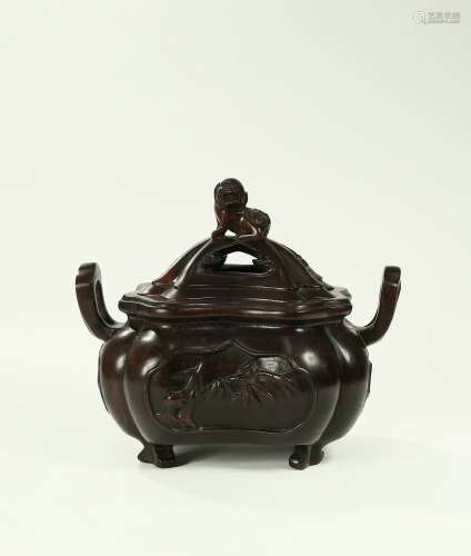The Chinese Qing Dynasty Rosewood Aroma Burner