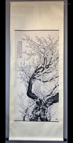 A Vertical-hanging Wintersweets Chinese Ink Painting by Tao ...