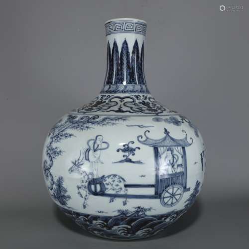 Zhengtong Period of Chinese Ming Dynasty A Blue and White Po...