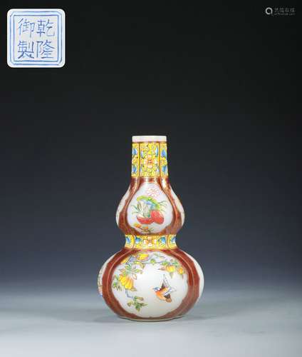 The Chinese Qing Dynasty 'Emperor Qian Long' Flower and Bird...