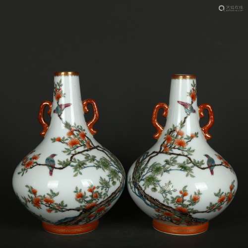 Qianlong Period of Chinese Qing Dynasty  Famille Rose Flower...