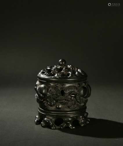 The Chinese Qing Dynasty Old Rosewood ·Incense Burner