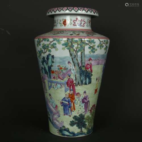 Qianlong Period of Chinese Qing Dynasty  Famille Rose Charac...