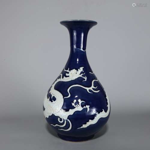 Yongle Period of Chinese Ming Dynasty A Blue and White Drago...