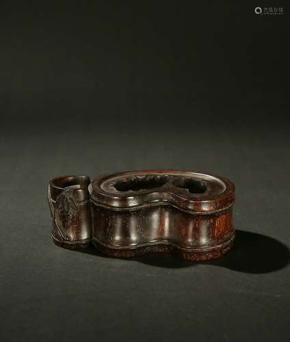 The Chinese Qing Dynasty Old Rosewood ·Study Water Pot