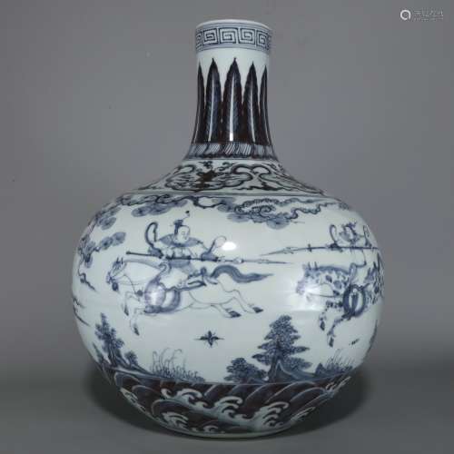 Zhengtong Period of Chinese Ming Dynasty A Blue and White Po...