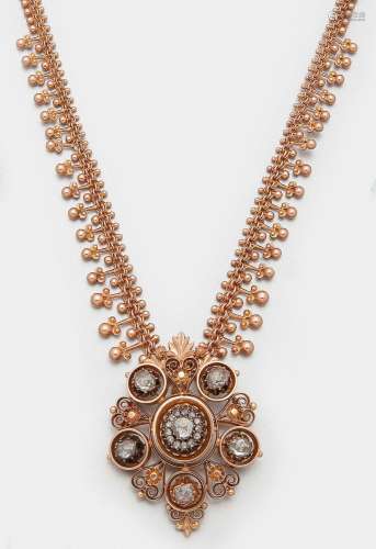 Belle Epoque Diamant-Collier des Münchner Juweliers