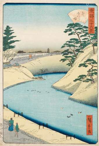 Drei Japanische Holzschnitte Utagawa Hiroshige (1826-1869)