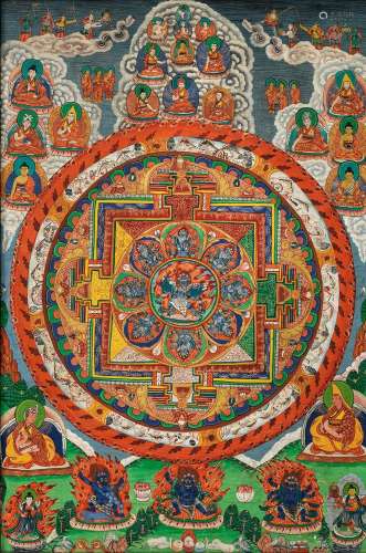 Thangka Kalachakra-Mandala