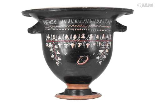 GREEK GNATHIAN POTTERY BELL KRATER WITH GRAPE VINES