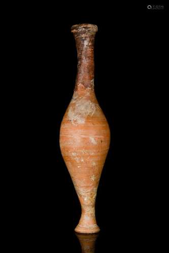 HELLENISTIC FUSIFORM CERAMIC UNGUENTARIUM