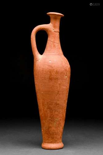 LATE CYPRIOT RED LUSTROUS SPINDLE BOTTLE FROM SEVERIS COLLEC...