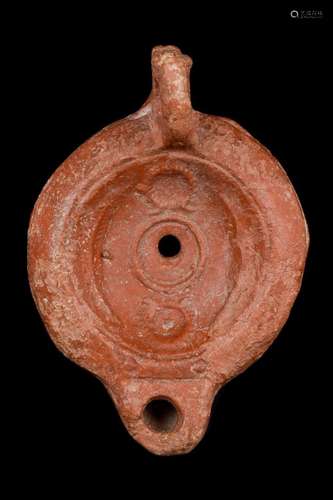 ROMAN OIL LAMP WITH LAUREL WREATHS