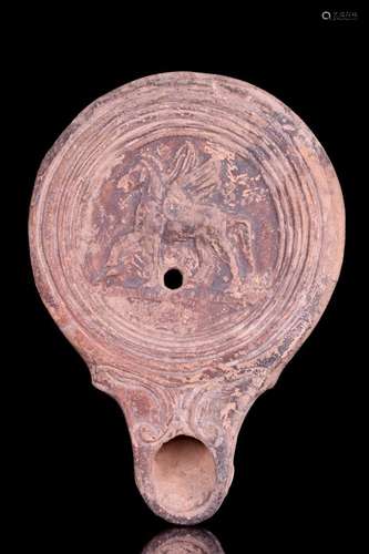 ROMAN TERRACOTTA OIL LAMP WITH PEGASUS