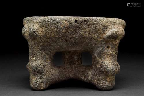 RARE EARLY BRONZE AGE TRANS-JORDAN BASALT VESSEL