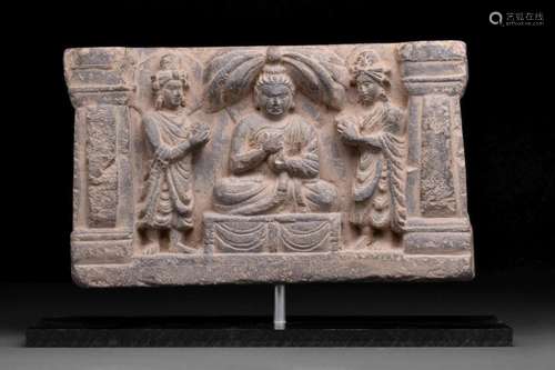 GANDHARAN PANEL RELIEF WITH BUDDHA