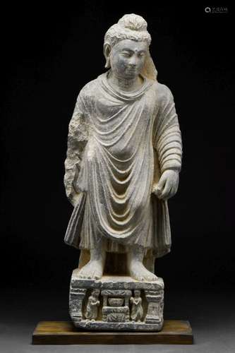 GANDHARAN SCHIST STANDING BUDDHA