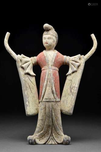 CHINESE TANG DYNASTY TERRACOTTA DANCING LADY - TL TESTED